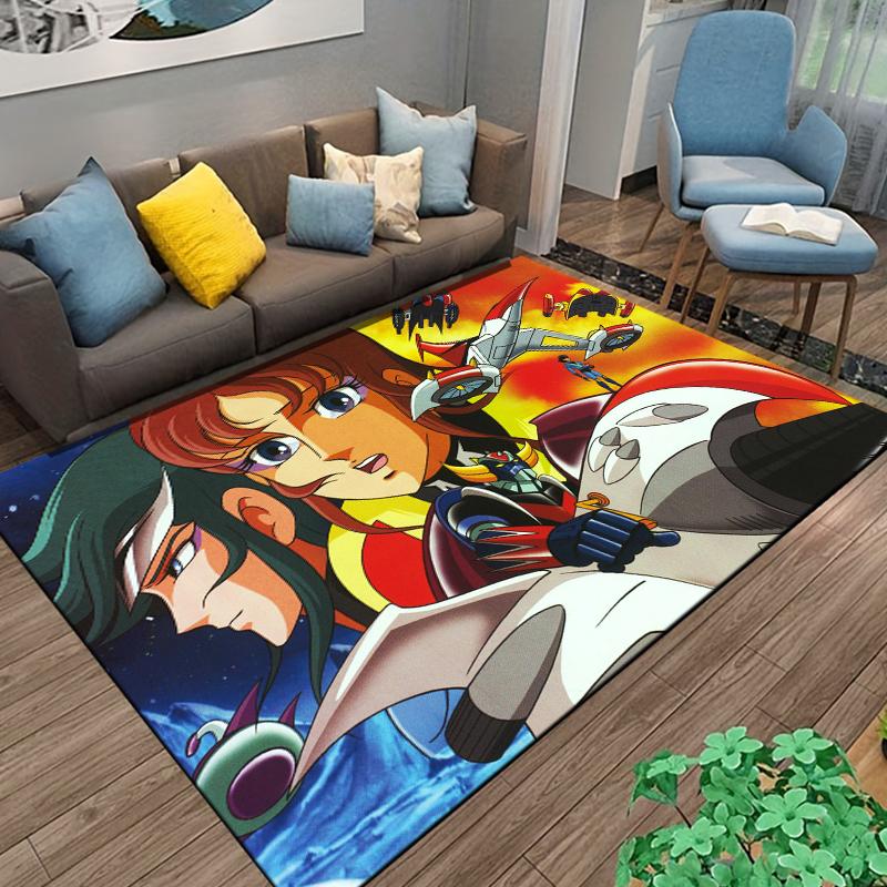 15 Sizes UFO-ROBO-GRENDIZER-GOLDORAK Pattern Rug for Bedroom Living Room Anime Carpets for Girl Room Floor Mat  floor mats