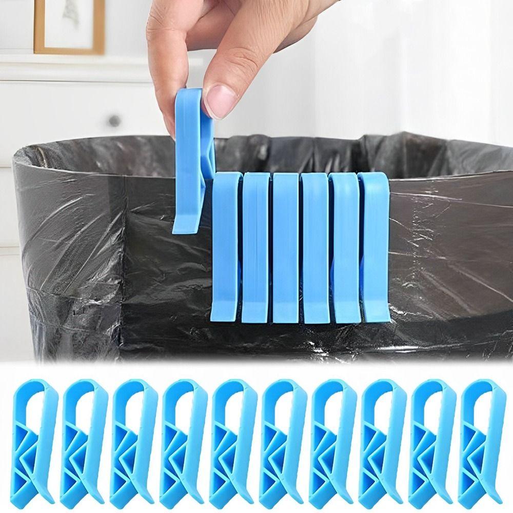 

10Pcs Plastic Trash Bag Fixed Clip Universal Garbage Bags Clip Durable Waste Bin Bag