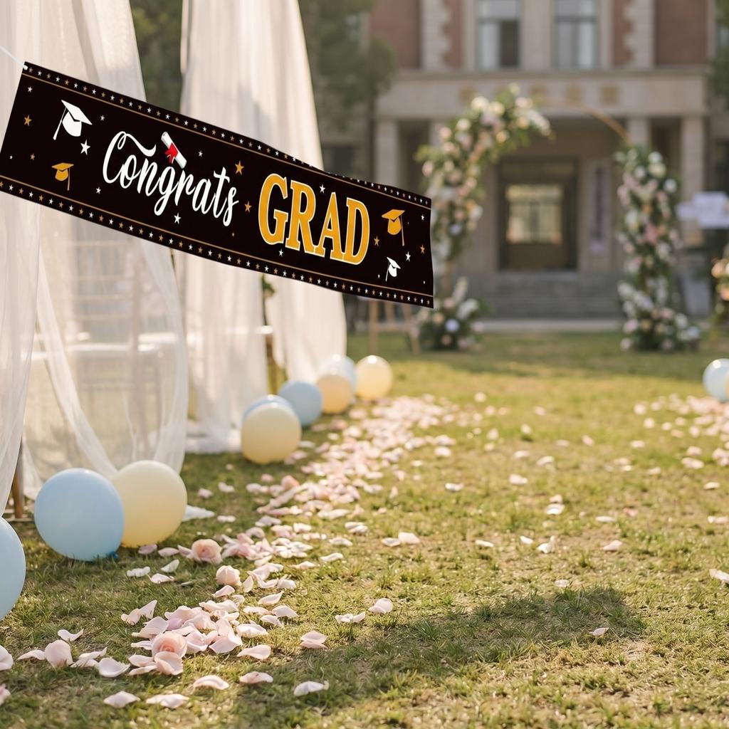 Graduation Flag, Graduation Banner, Flag, Photo, Decoration Props
