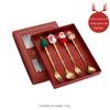 Christmas Cutlery Gift Set Stainless Steel Spoon Home Gift Spoon Set Gift Box Santa Claus Reindeer Coffee Spoon Dessert Spoon