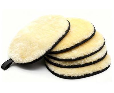 Sheepskin Car Wash Gloves and Sponge Car Wash Shoe Sheepskin Car Wash Fluffy Sheepskin Easy To Hand Car Wash Car Wash Car Cars (5-Piece Set) - Mitt,