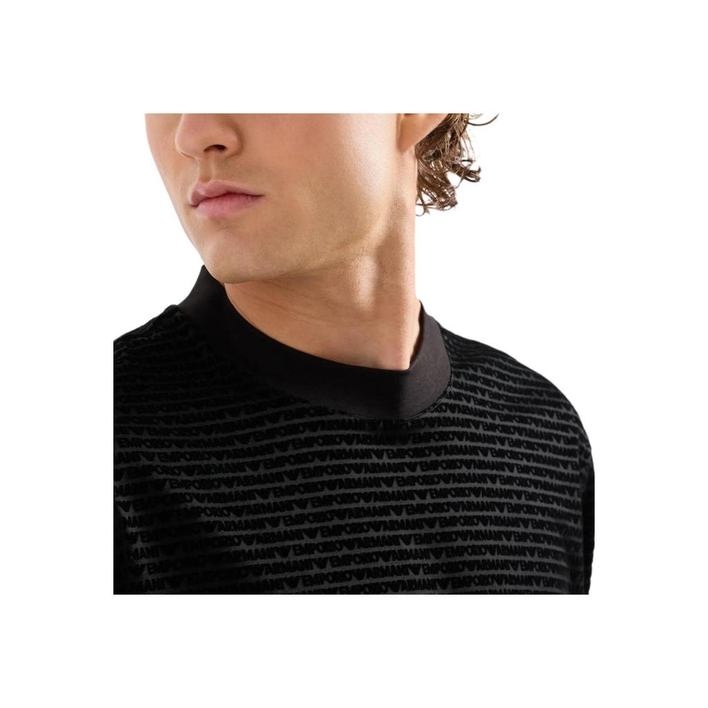 Emporio Armani Ss24 Logo Print Crew Neck Short Sleeve T-Shirt Men Tops Black 6D1TD5-1JOSZ-0999