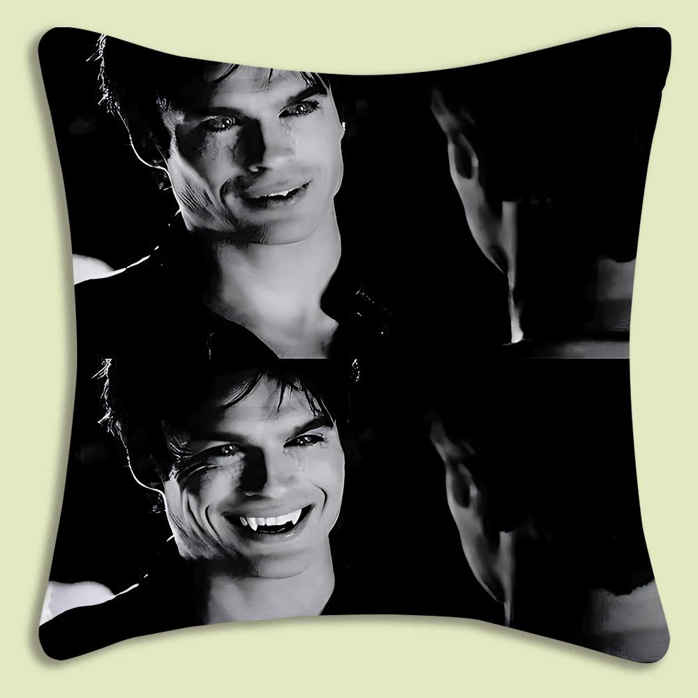 1pc Damon Salvatore Pillow Set Vampire Diaries Pillowcase Sofa Decoration Home Double Sided Printed Cute Cushion Cover