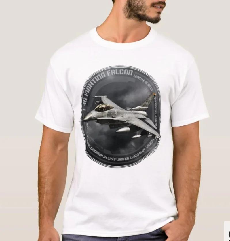 F16 Fighting Falcon Multirole Fighter Aircraft TShirt Summer Cotton Short Sleeve ONeck Mens T Shirt New S3XL