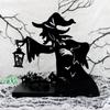 Witches Shape Iron Candle Holder,Witches Lamp Candle Stand for Halloween Party and Haunteds House Display