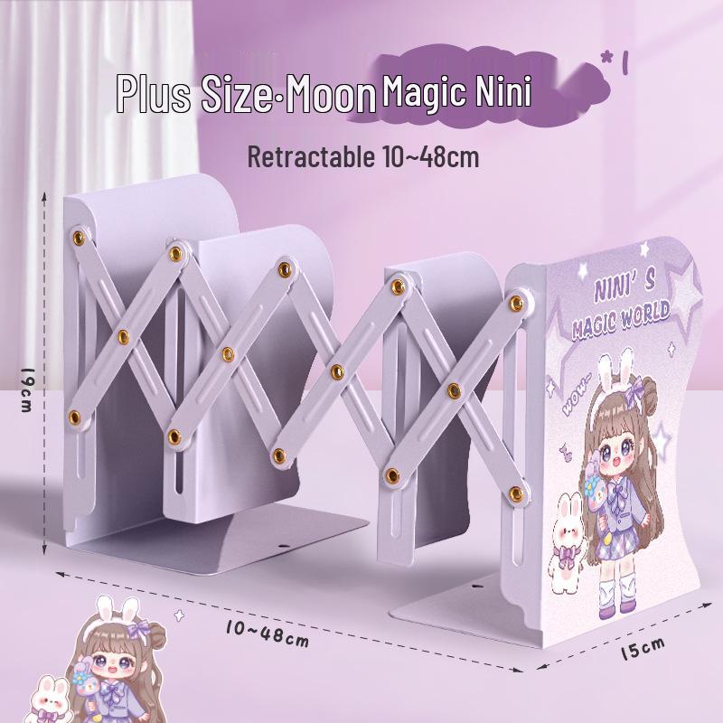 

Retro Chinese Expandable Bookend Stand: Desktop Book Organizer & Storage Rack
