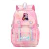 Korean Style School Backpack Teenagers Large Capacity Nylon Bookbag With Padded Straps Cartoon Print Unisex Student Bag