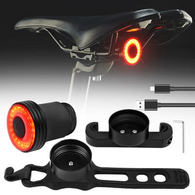 Bike Rear Light On/Off Bright LED Rear Bike Light 5 Lighting Mode USB Charging Bicycle Taillight IP65 Waterproof Bike Tail Light