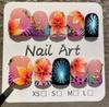 10Pcs French Handmade White Flower Press On Nails Full Cover Fake Nail Tips Stick On False Nails