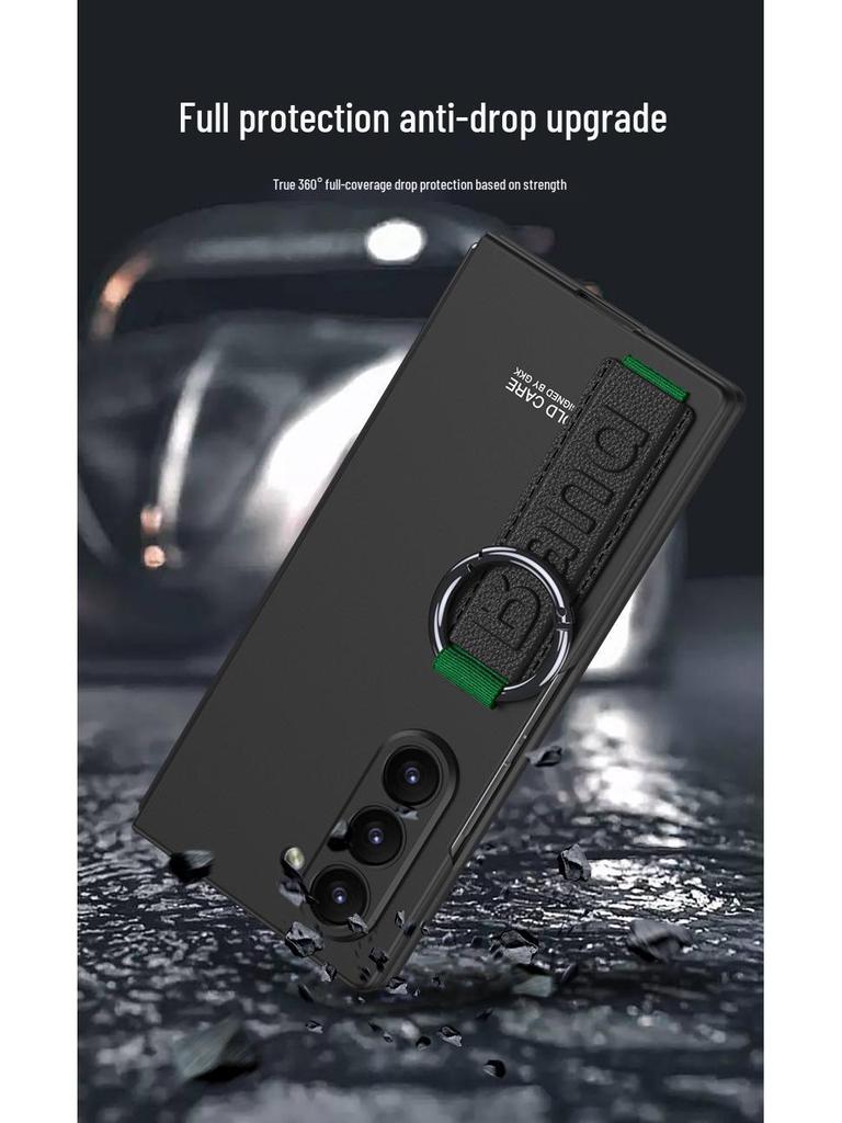 Samsung Z Fold7 Silicone Case with Elastic Wristband - Premium Foldable Phone Cover