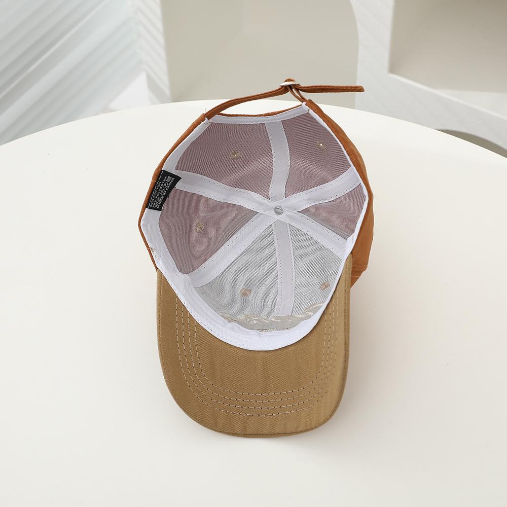 Children Baseball Cap Letters Embroidery Fashion Spring Summer Cap for Kids Boy Girl Sun Hats 52-54cm Bicolor Cotton
