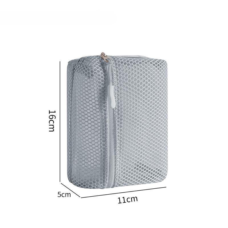 1pc Portable Breathable Cosmetics Mesh Bag Make Up Organizer Bag Travel Toiletries Storage Bag Multifunctional Pouch