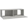 TV Wall Cabinets 2 pcs Concrete Grey 100 x 30 x 30 cm Particleboard