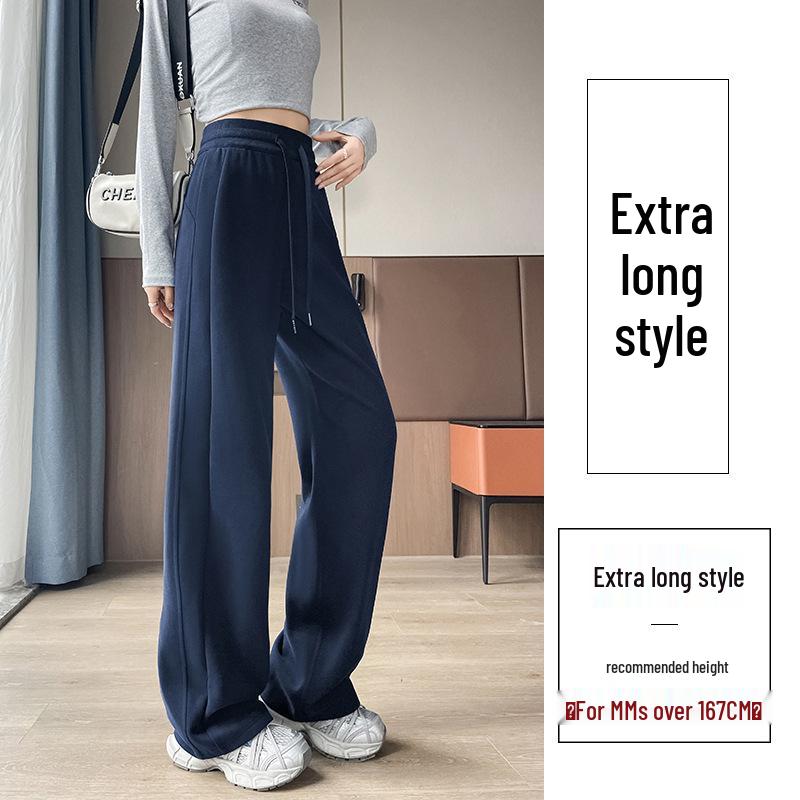 Damskie spodnie dresowe na wiosnę/jesień 2025 - Mały rozmiar, Prosta nogawka, Casualowa odzież sportowa
