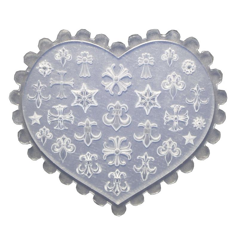 3D Rose Heart Fish Shaped Mold Nail Art Mold Silicone Combination Decorative Mold Nail Art Making Tool Carving Mould