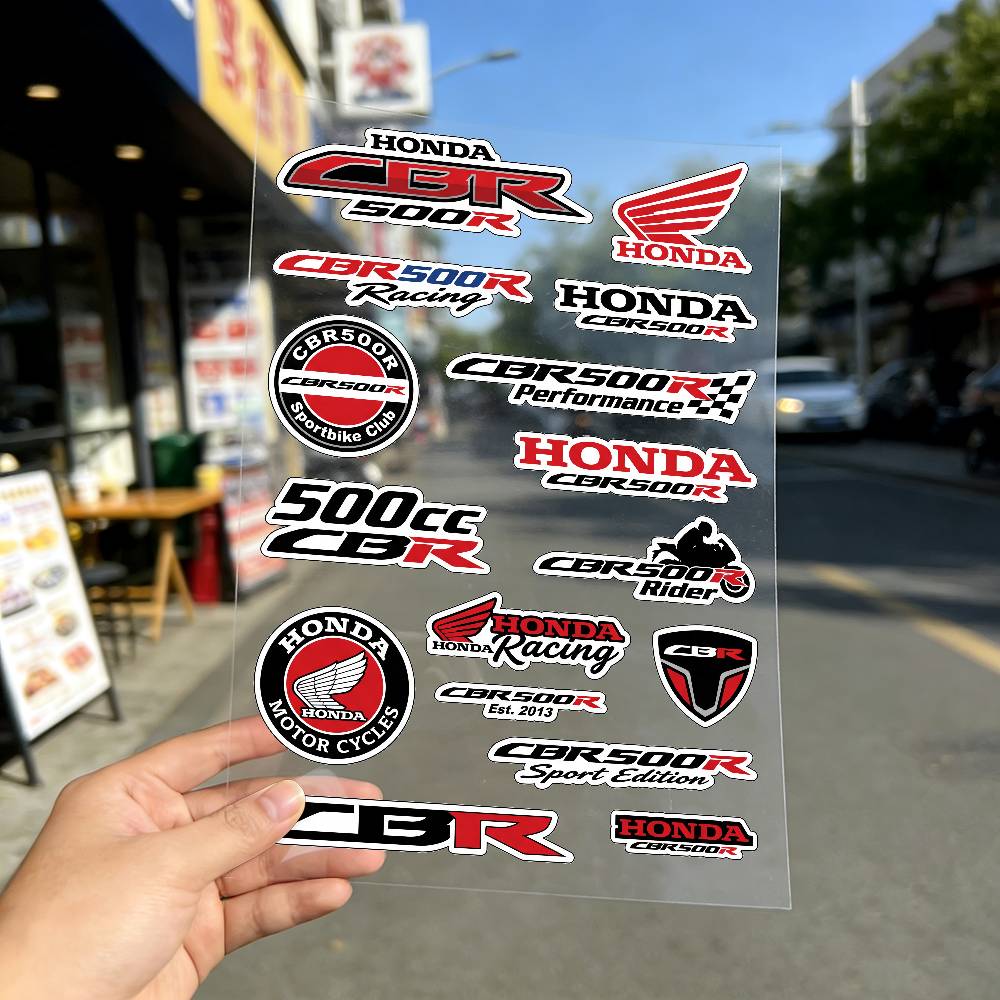 FOR HONDA CBR500R Reflective Motorcycle Stickers Waterproof Vinyl Decals for Motorbike Helmet Fuel Tank Bike XL0