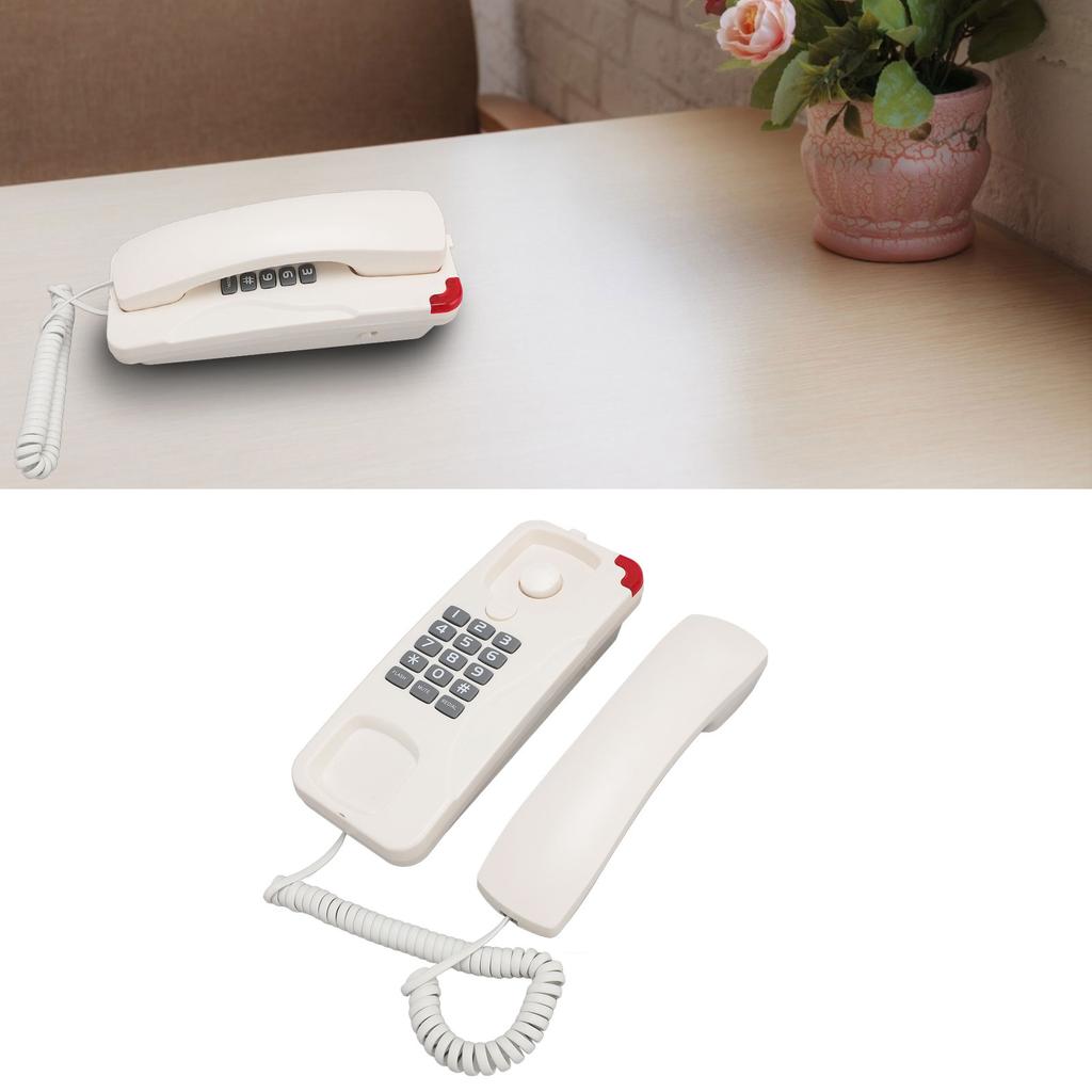 Corded Phone Wall Mount Old   Retro Landline Telephone Wired for Home Living Room   Hotel Use Last Number
