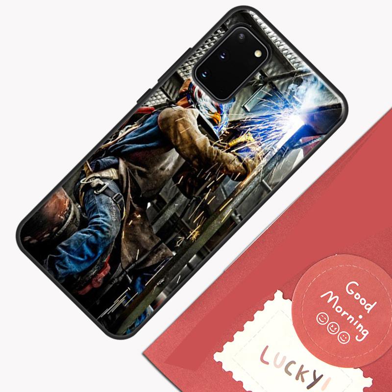 Welder Welding Hot Metal Worker Phone Case For Samsung Galaxy S24 S26 Ultra S20 S21 S22 S23 S25 Plus S10 S25 FE Cover Shell