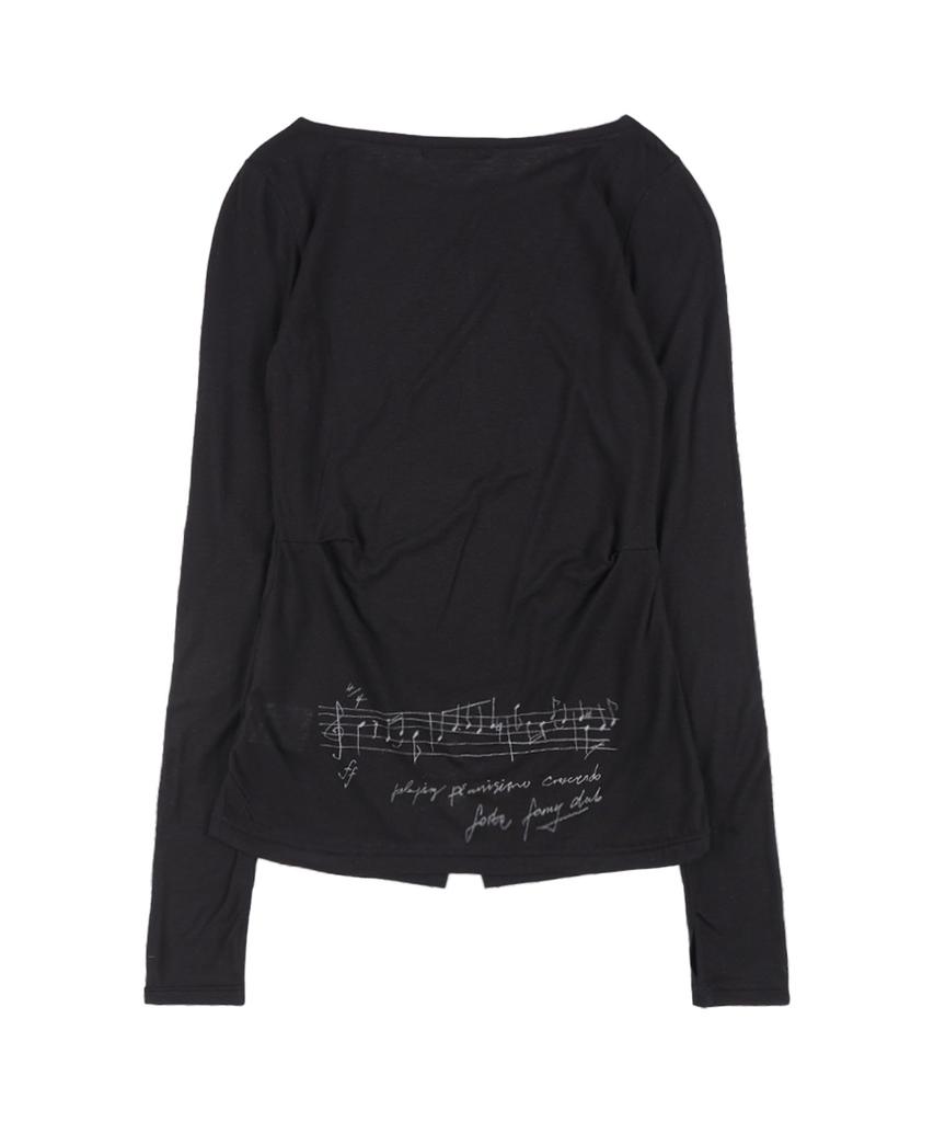 FANCY CLUB Three-Way Button Layered Long Sleeve (Black)_F25Qb079