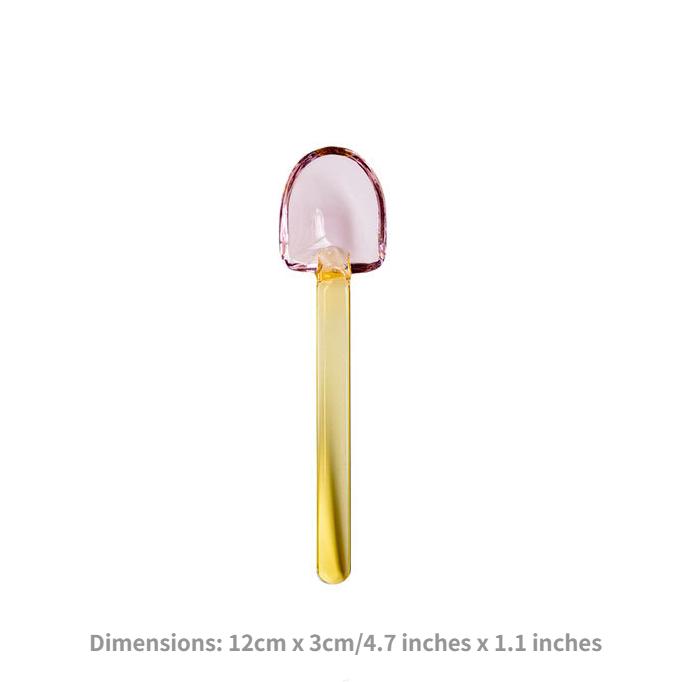 Colorful Glass Bowl Icecream Bowl Glass Bowl for Yoghurt Cute Japanese Tableware Soup Bowl Fruit Bowl Glass Spoon
