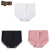 3 Pcs/lot Women's Underpants Soft Cotton Panties Girls High Waist Briefs Striped Panty Sexy Female Underwear Big Size M-XXL