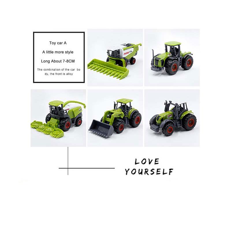 Mini-Legierungs-Bauernauto Legierungs-Ingenieurfahrzeug Traktor Spielzeugmodell Landwirtschaftliches Fahrzeug Riemen Jungen Spielzeugauto Modell Diecast Simulationsauto