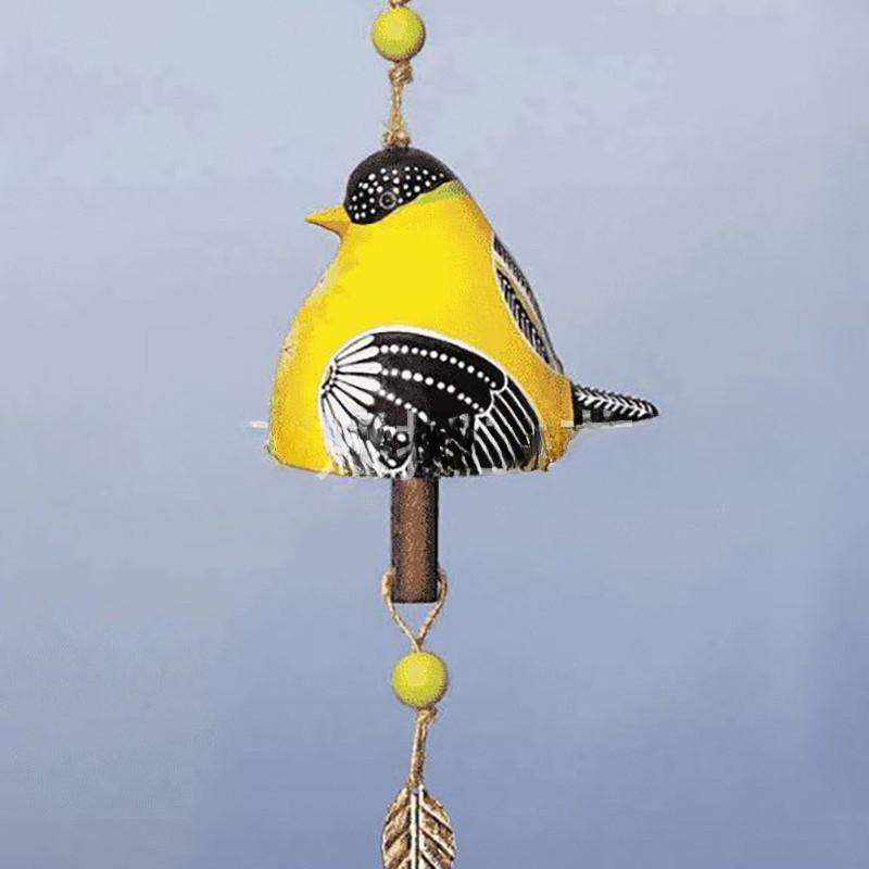 Wind Chime Bird Ornaments Spring AtmosphereBell Bird Hanging Ornaments Home and Courtyard Bird Art Bells Wind Chimes