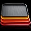 Qianshen Rectangular PP Non-Slip Serving Tray with Handles