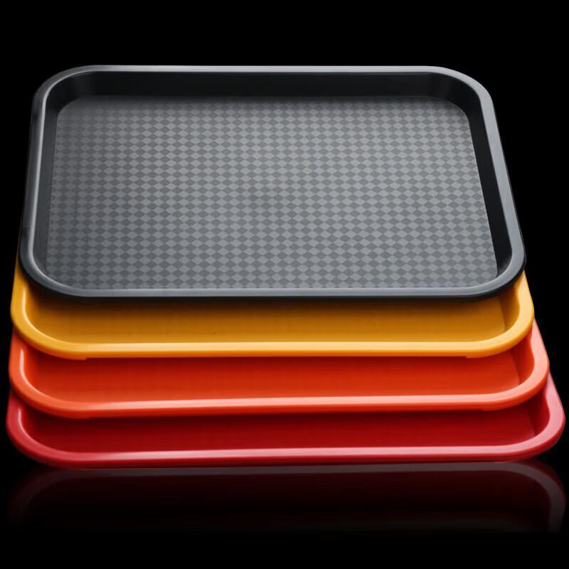 Qianshen Rectangular PP Non-Slip Serving Tray with Handles