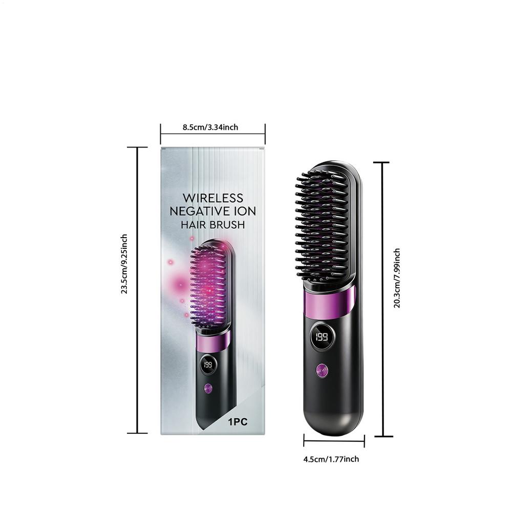 

Hair Styler Straightening Hot Comb Heating Straight Hair Comb Mini Ionic Hot Comb Straightener Hair Straightening Brush