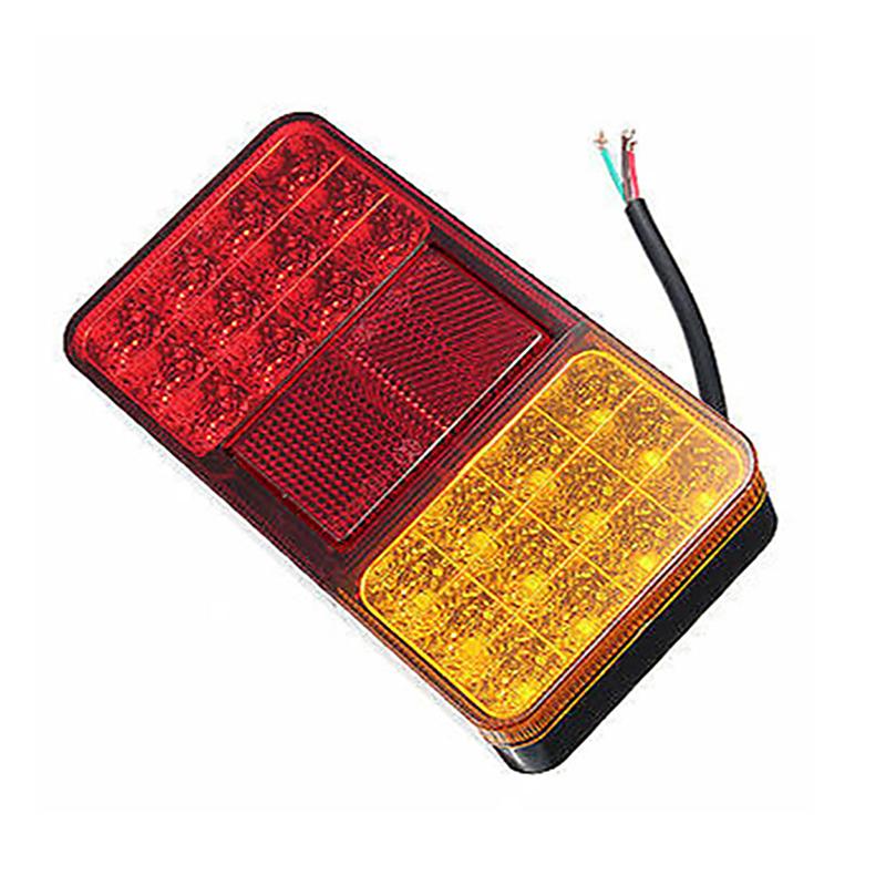12V Car Truck Tail Light Taillight Rear Stop Brake Light 24 Led Waterproof Indicator Signal Lamp Boat Trailer Caravan Van Lorry