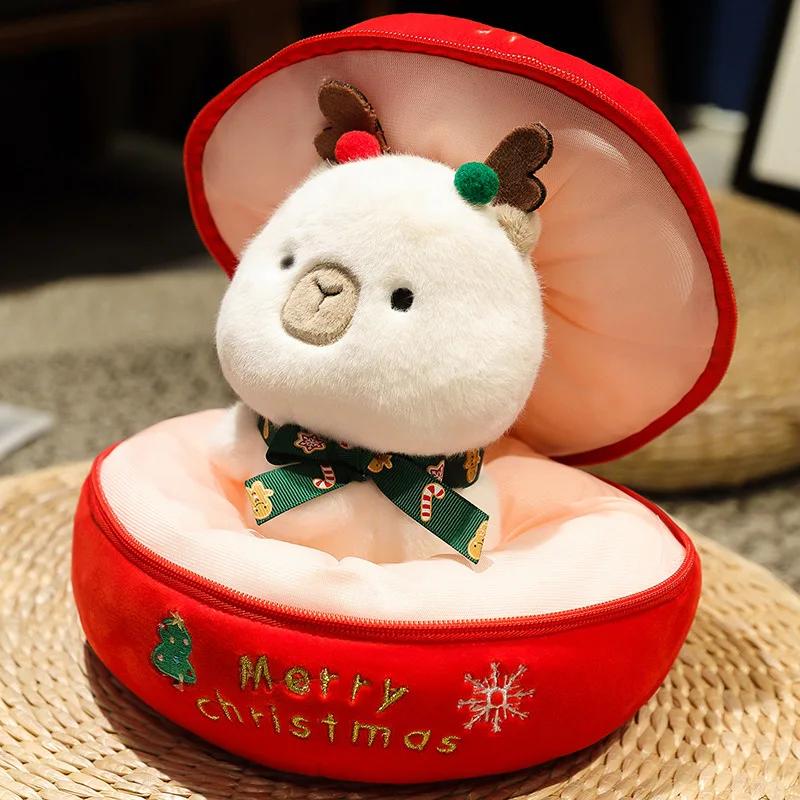 New Christmas Capybara Series Plush Doll Apple Christmas Tree Capybara Set Toy Doll Boy and Girl Surprise Christmas Gift