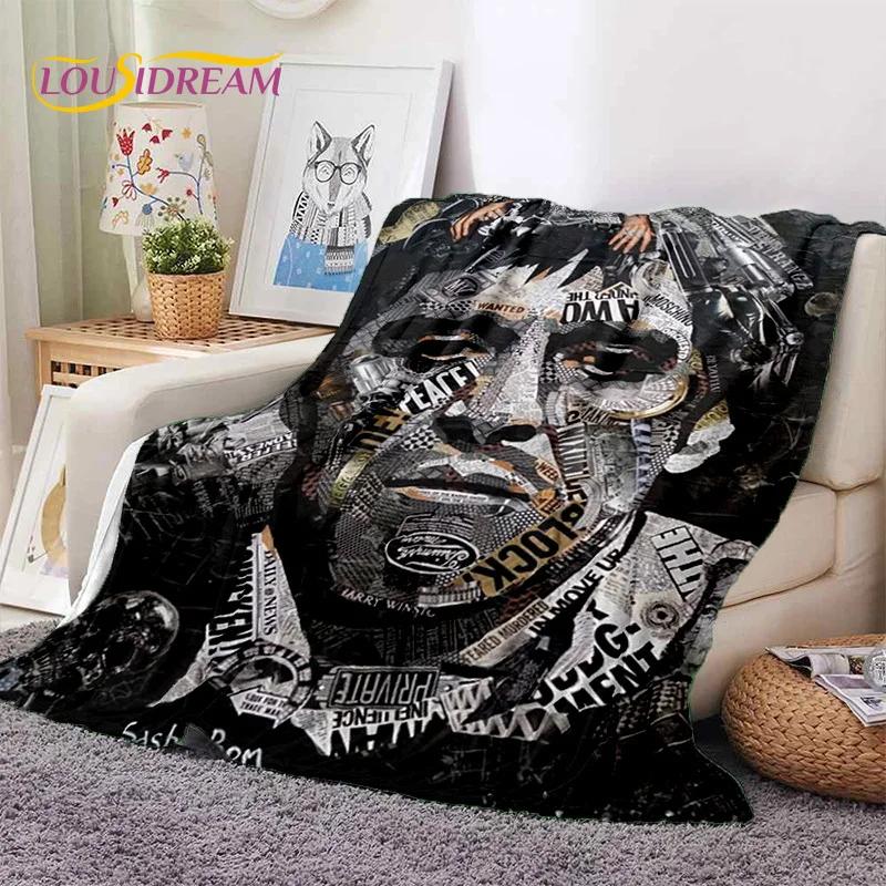 Scarface Tony 3D Printing Movie Soft Flannel Blanket for Beds Bedroom Sofa Picnic,Throw Blanket for Cover Outdoors Leisure Gift