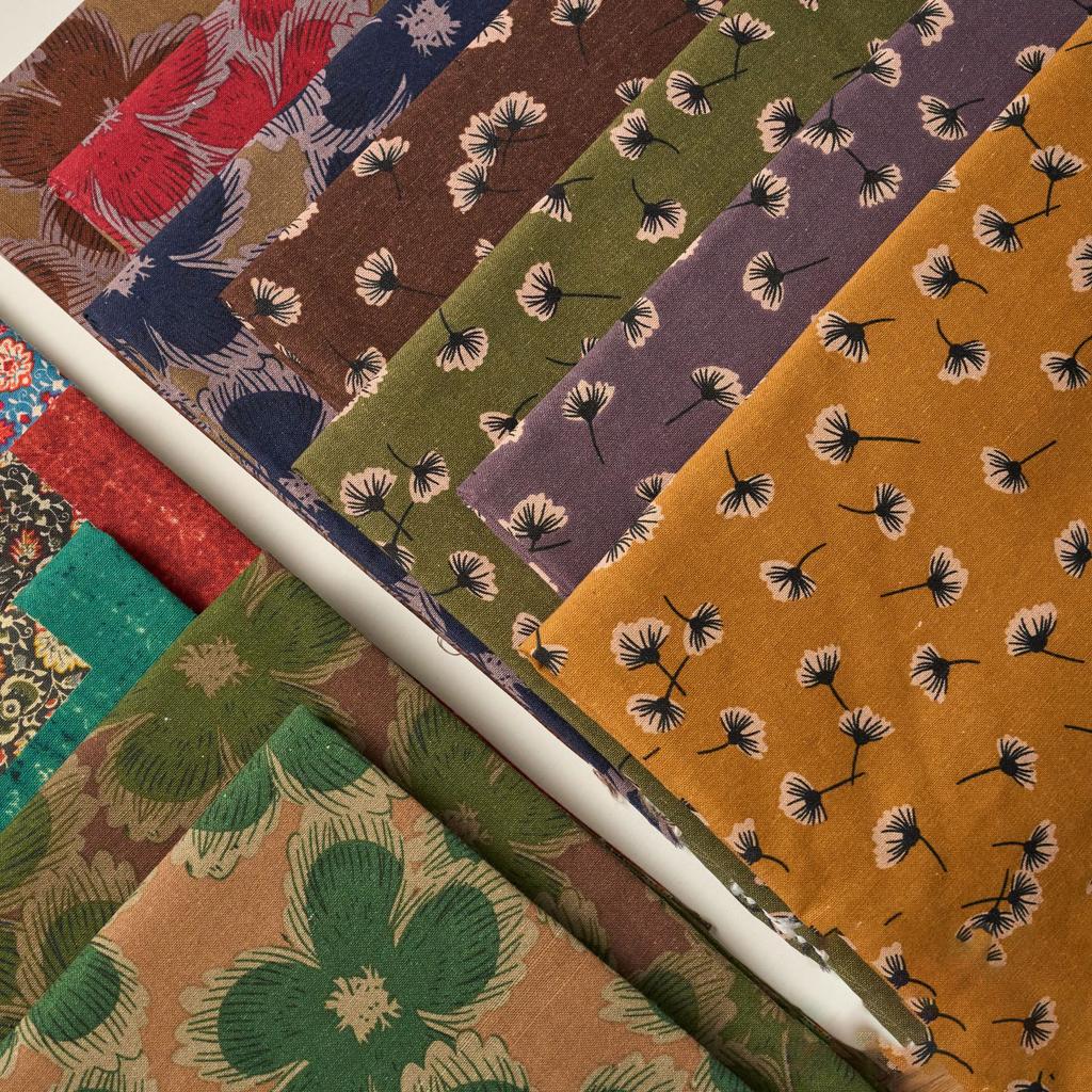 145x100cm Cotton Linen Small Floral Printed Fabric For Women's Clothing, Decorative Fabric DIY Handmade Sewing Cloth Fabric