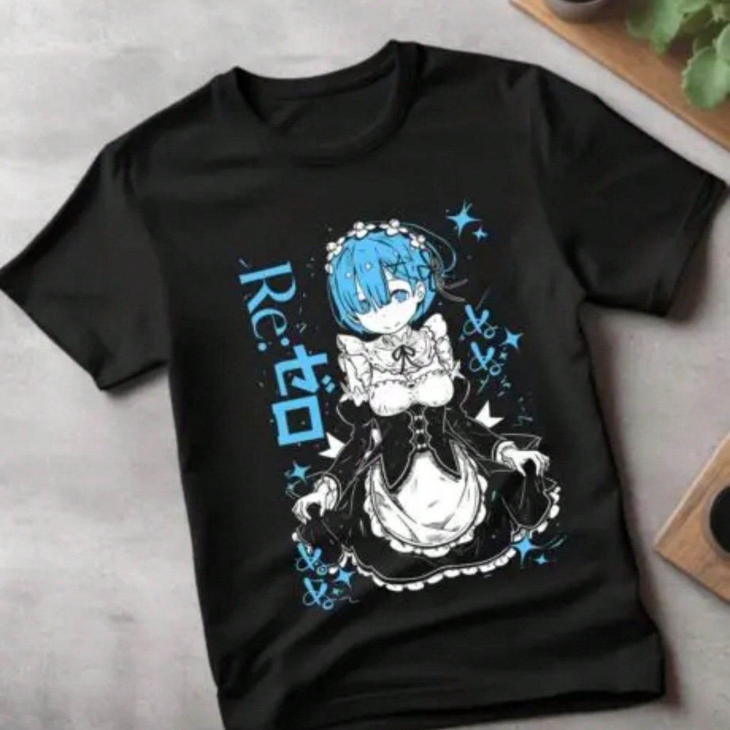 Re Zero Shirt, Re Zero T-Shirt, Emilia, Ram, Subaru,Anime Tee, Waifu, Kawaii S разноцветный