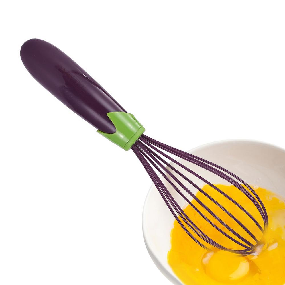 Silicone Whisk For Mixing Heat Resistant Egg Whisks Silicone Balloon Whisk Handle Beater Blender For Non-Stick Cookware Safe Non
