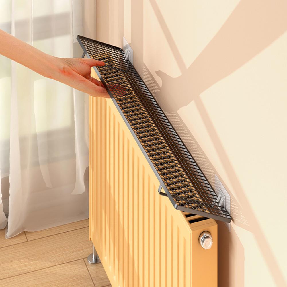 2 ks Polička na radiátor s háčky pro zavěšení oblečení, bot, sušení a extra úložný prostor Pro snadnou montáž bez vrtání
