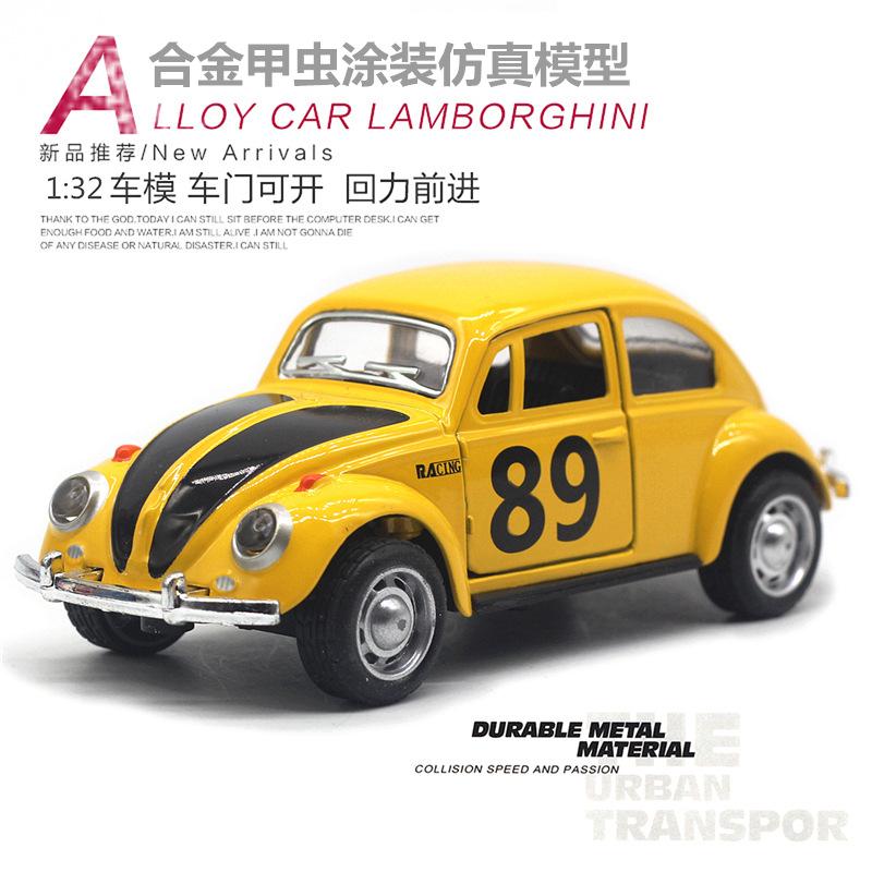 1:32 Alloy Beetle Classical Car Model Police Car Taxi Racing Car Model