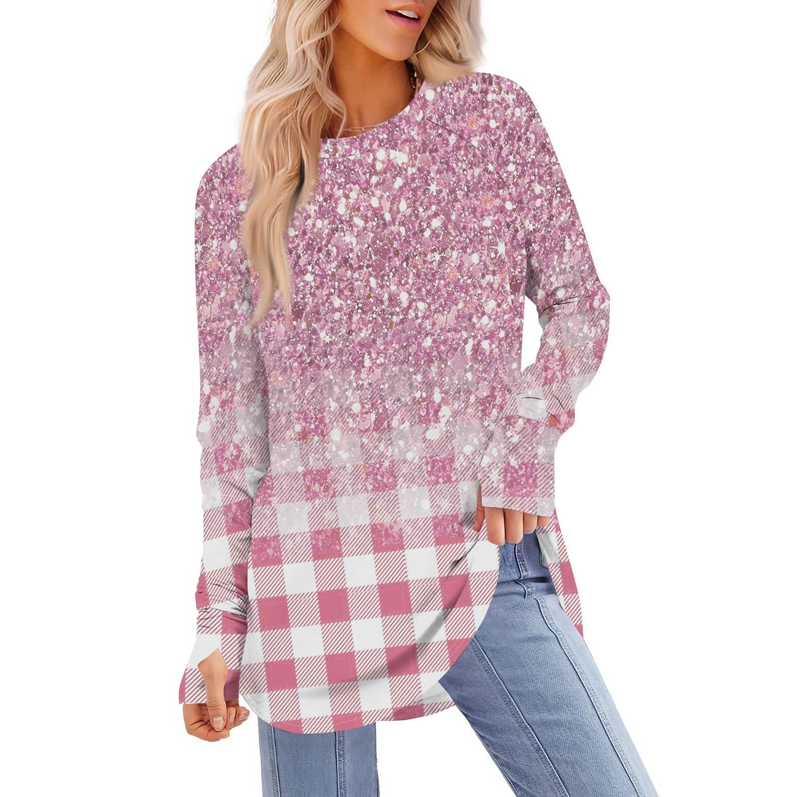 

Womens Oversized Sweatshirt Graphic Sweater Long Sleeve Drop Shoulder Round Shirt Tops Vintage Clothes XXXL