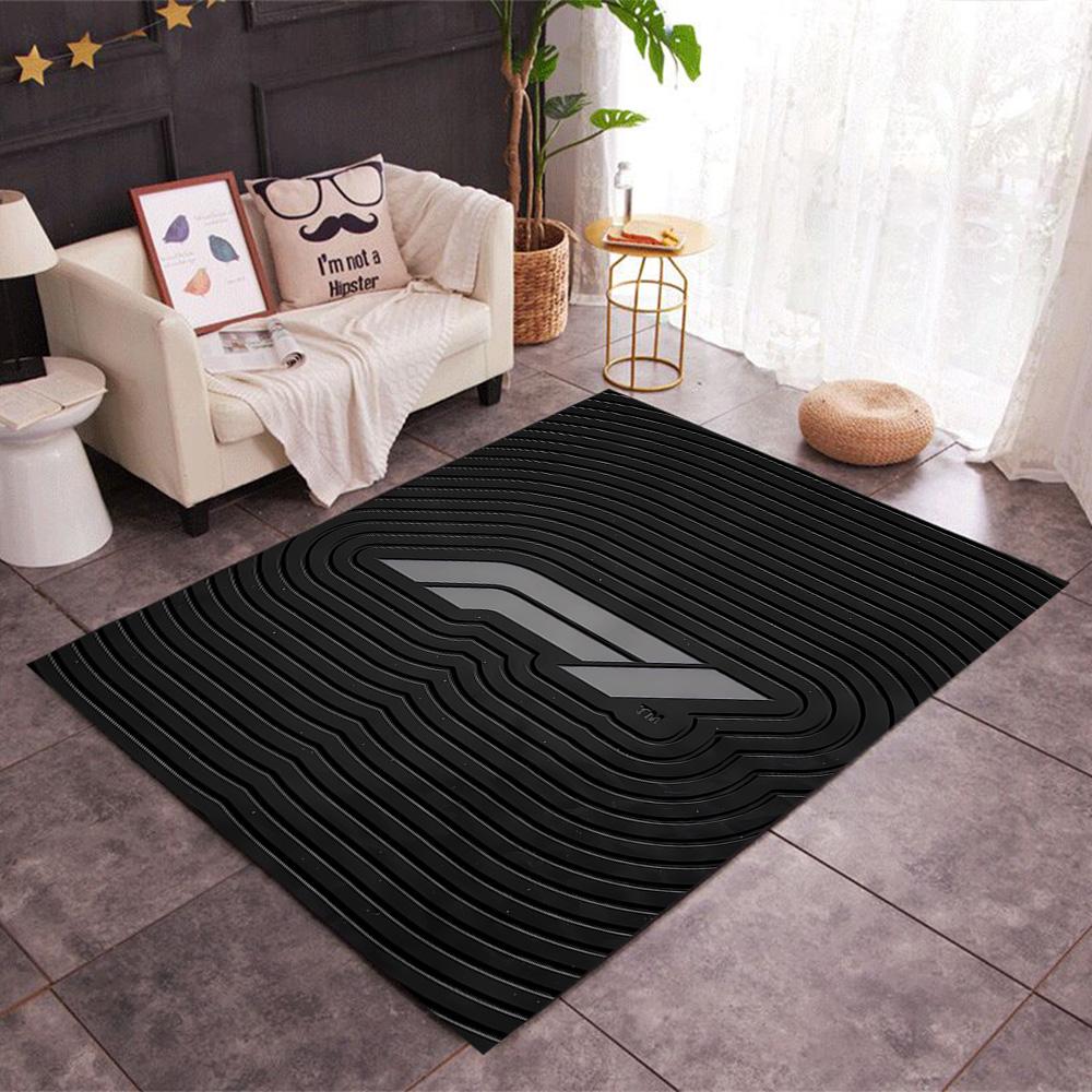 Kräftiges weißes Logo Design Fußmatte Geeignet für Außenbereiche Eingangsbereiche Esszimmer Spielzimmer Rutschfester Teppich Büros dekorieren Perfektes Geschenk für Frauen/Männer