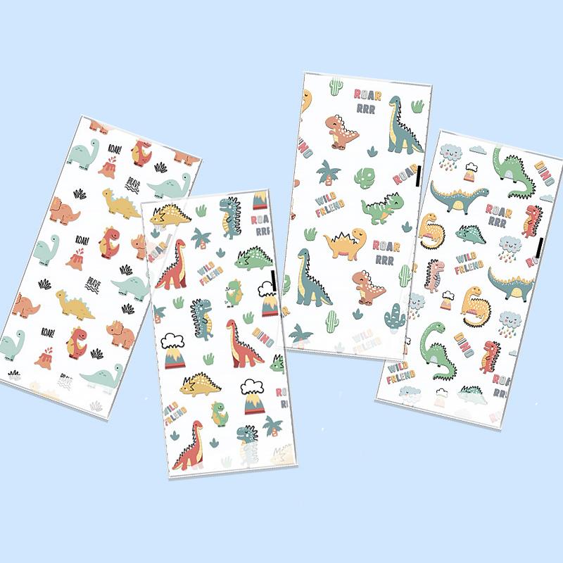 50Pcs Cartoon Car Dinosaur Gift Bag Candy Biscuit Packaging Bag Children's Birthday Party Snack Packaging Supplies Baby Shower