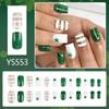St. Patrick's Day Green & Gold Glam Nails - 24 Detachable Tips