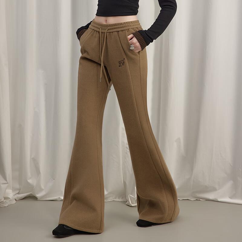 UNIFREE Women's High-Waist Loose Flared Trousers