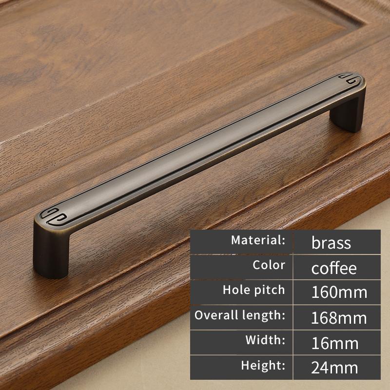 High-end Solid Brass Cabinet Door Handles Cabinet Wardrobe Wine Cabinet Pull Drawer Knob and Furniture Hardware