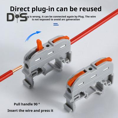 10 τεμ. KV121 Ακροδέκτης Γρήγορης Σύνδεσης Push-in Σύνδεσμος Ράγας Din Καθολικός Συμπαγής Γρήγορος Ηλεκτρικός Σύνδεσμος Σταθερή Λειτουργία Εξοπλισμού Ακροδέκτης