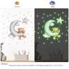 Cute Luminous Wall Stickers Teddy Bear On the Moon Stars Glow In the Dark Wall Decals for Kids Room Baby Nursery Home Decor