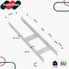 H-shaped Column Base for Embedding, Bracket, Galvanized Steel Anchor, 140 Mm
