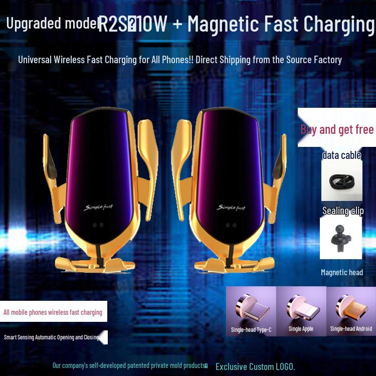 

Magic Clip R2s Smart Infrared Wireless Magnetic Car Phone Holder & Charger 10W Silver [Authentic]