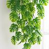 70cm Artificial Turtle Leaf Plants Vine Decoration Green Fake Palm Leaf Hanging Rattan Garland Home Wedding Garden Wall Decor