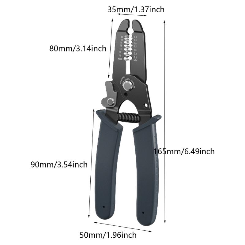 High Carbon Steel Cable Stripping and Crimping Tool with Ergonomic Handle Wire Cutter Cable Stripper for Comfortable Use